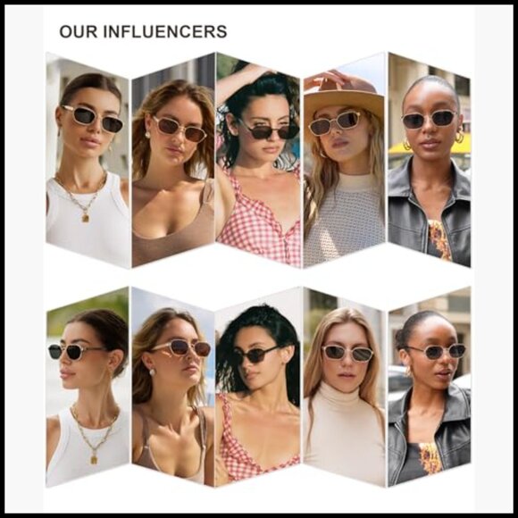 Metal Frame Polarized Hexagon Sunglasses UV400 Protection main image 4